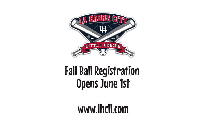 Fall Ball Registration Opens June 1st
