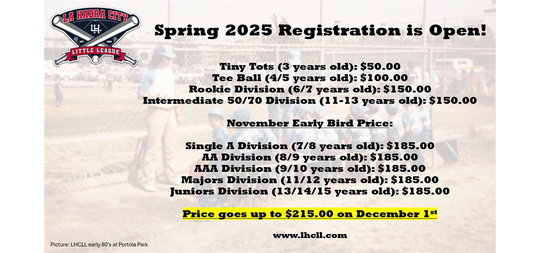 Spring Registration is Open