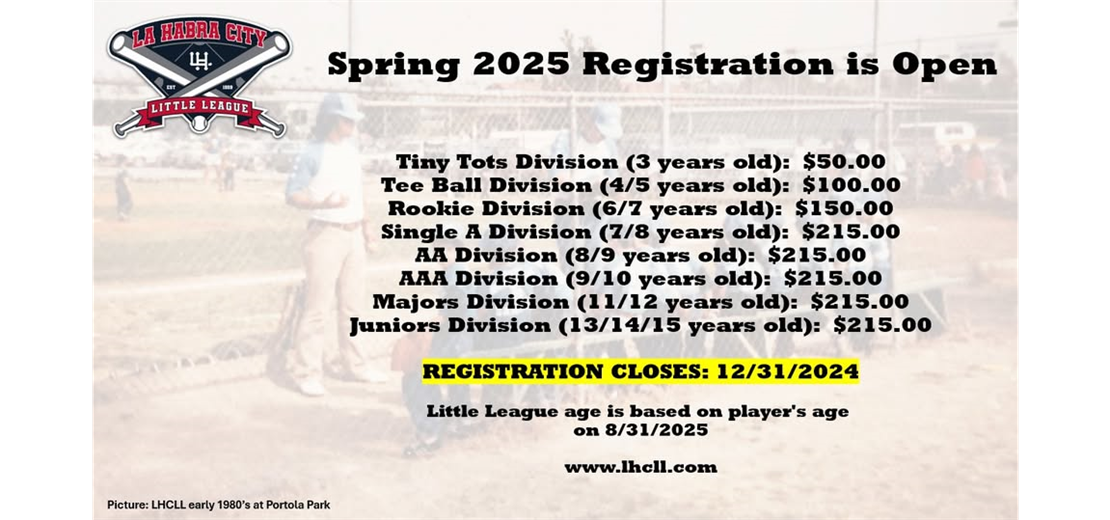 Spring Registration is Open