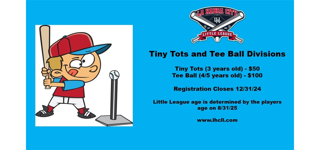 Tiny Tots & Tee Ball Divisions