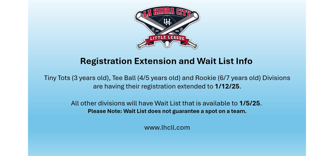 Registration Extension & Wait List